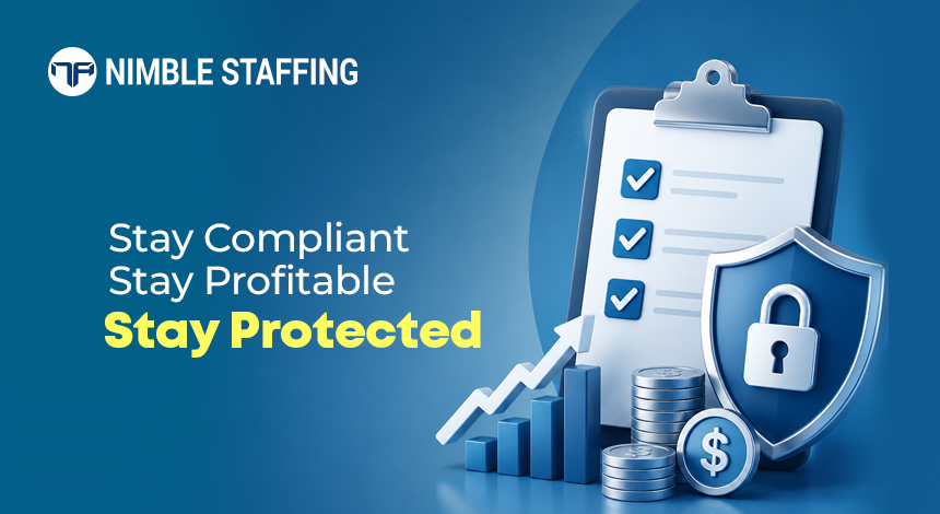 Staffing compliance checklist covering billing invoicing financial reporting and data security for US staffing firms